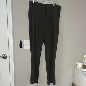 H&M Dark Olive Pull-On Slim Trousers